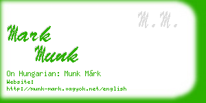 mark munk business card