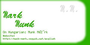 mark munk business card